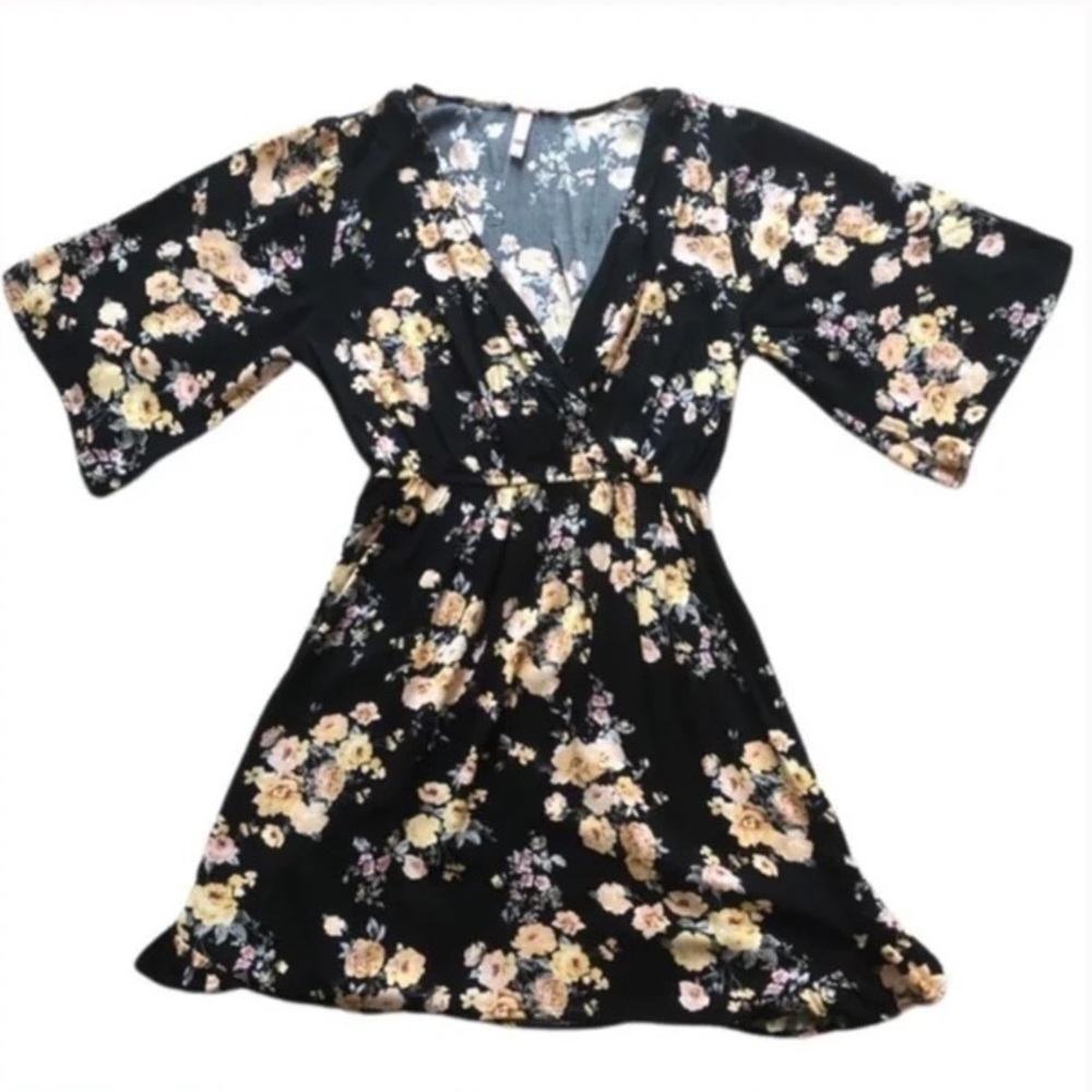 Xhilaration Black Floral Mini Dress